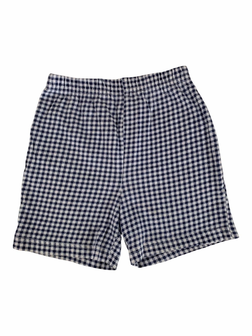J. Khaki Girls 3T Blue White Gingham Pull On Cotton Shorts